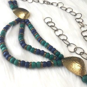 Gold Shells Beaded Chain Belt